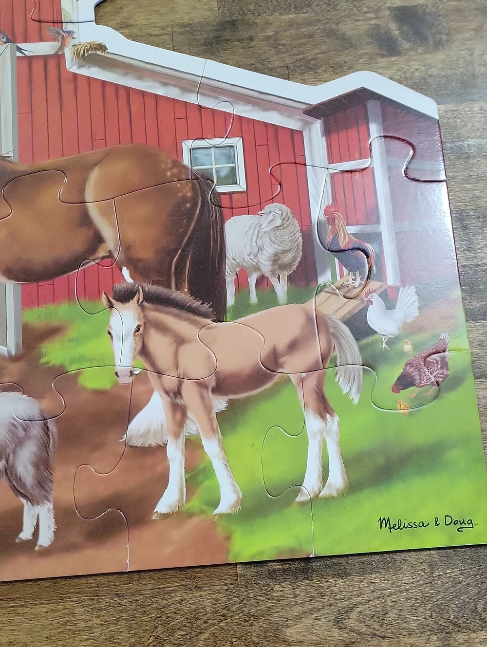 Melissa & Doug Red Barn Farm Puzzle with Blue Sky 3ftx2ft Ages 3+